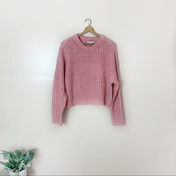 [American Eagle] Light Pink Cozy Chunky Knit Pullover Sweater - Picture 1 of 7